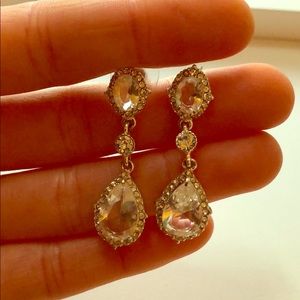 Pear shaped drop earrings